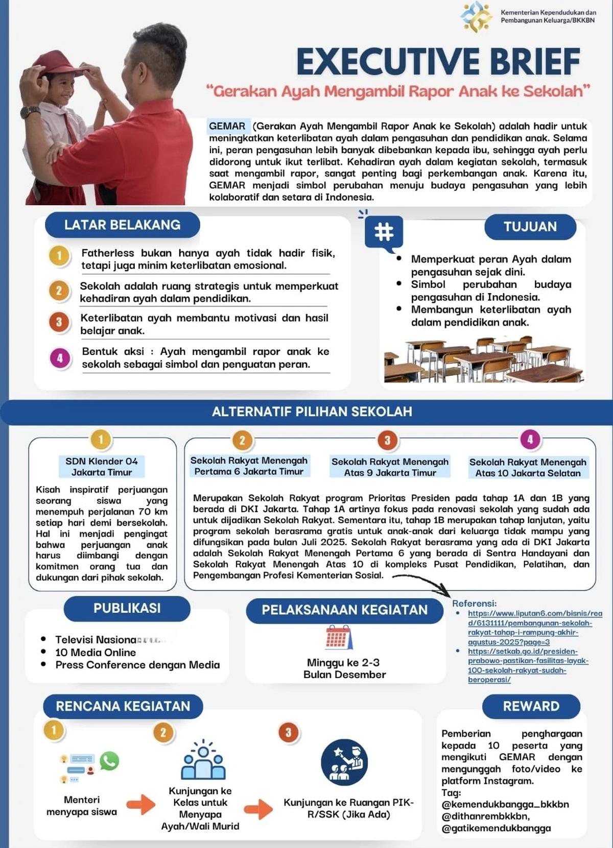 gerakan ayah mengambil rapor ke sekolah