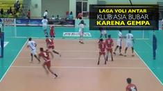 Video laga voli antar klub Asia bubar karena gempa bumi di Myanmar pada Rabu (24/8).