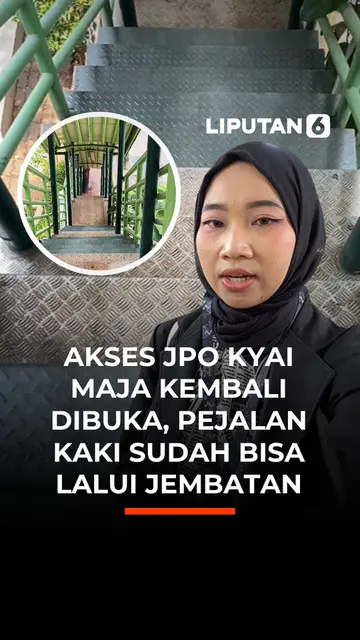 Akses JPO Kyai Maja Kembali Dibuka, Pejalan Kaki Sudah Bisa Lalui Jembatan