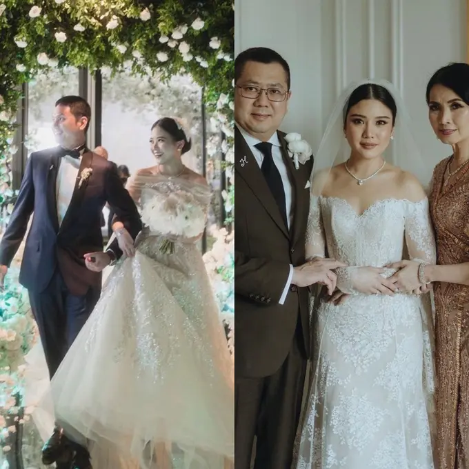 Adu Gaun Mewah Ketiga Putri Hary Tanoesoedibjo saat Pemberkatan Pernikahan, Dirancang Desainer Kelas Dunia