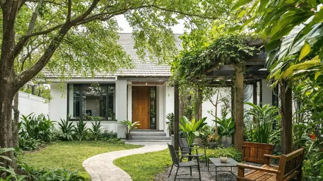 Inspirasi Halaman Rumah Tanpa Pagar Depan (AI Generated)