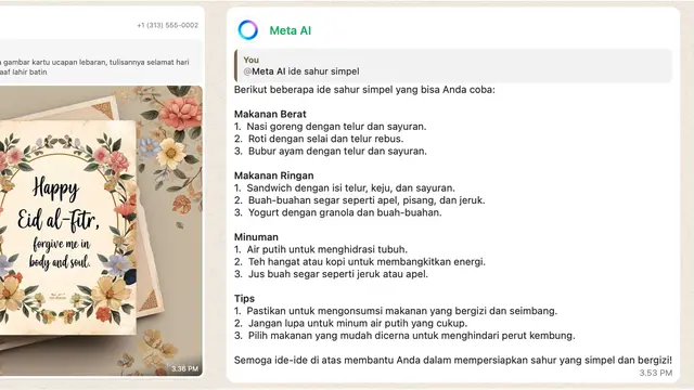 Meta AI di WhatsApp