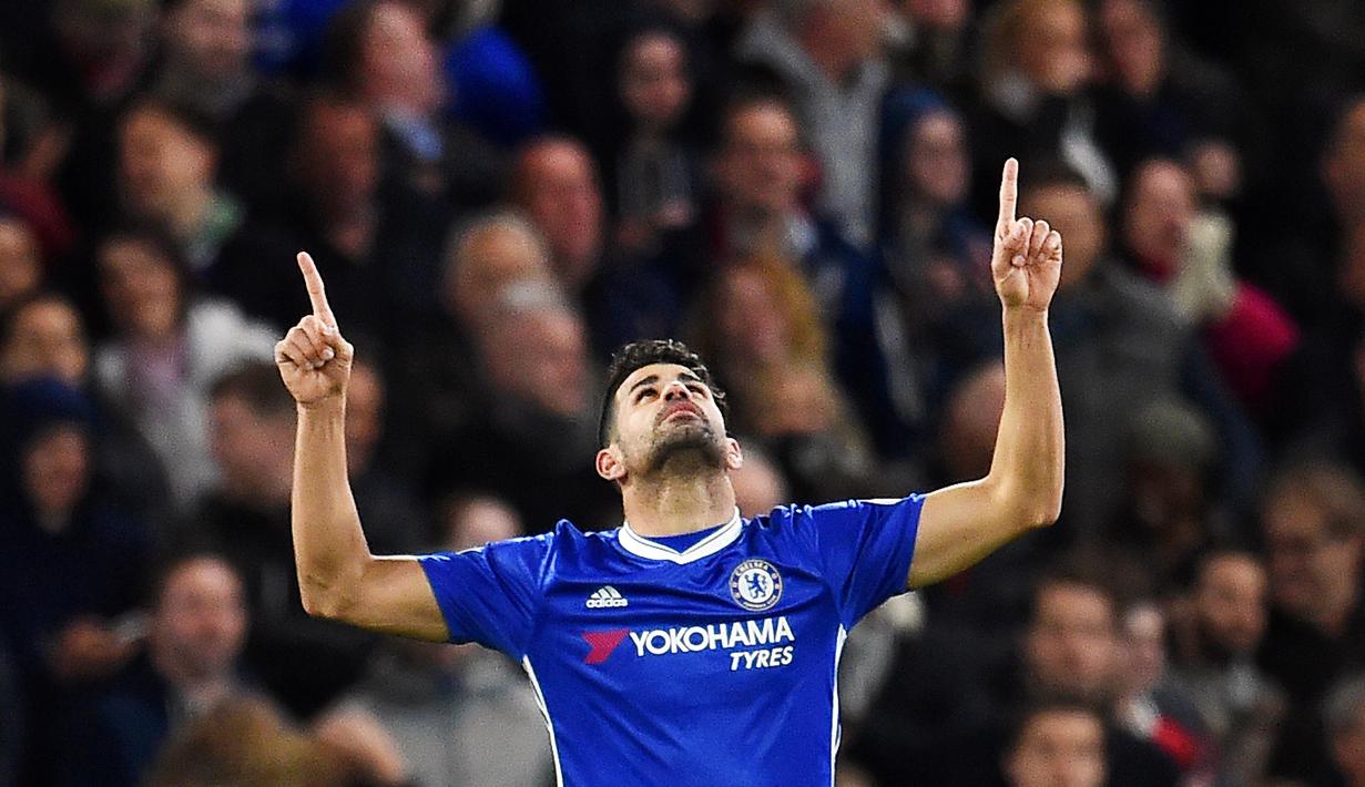 5. Diego Costa - Striker Spanyol ini menjadi andalan Mourinho saat menukangi Chelsea pada periode 2014-2015. Di musim tersebut Diego Costa mencetak 21 gol  dan mempersembahkan gelar juara Premier League(2014/2015). (EPA/Andy Rain)