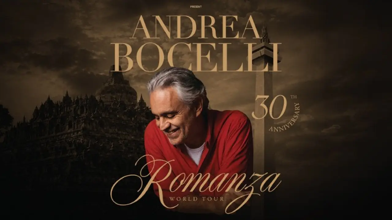 Konser di Borobudur, Andrea Bocelli Bawa Pesan Perdamaian dan Misi Donasi 100 Ribu Sepatu untuk Anak Palestina