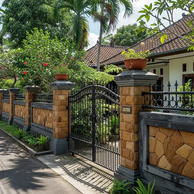9 Desain Pagar Besi Tempa Klasik tapi Aman dari Pencuri