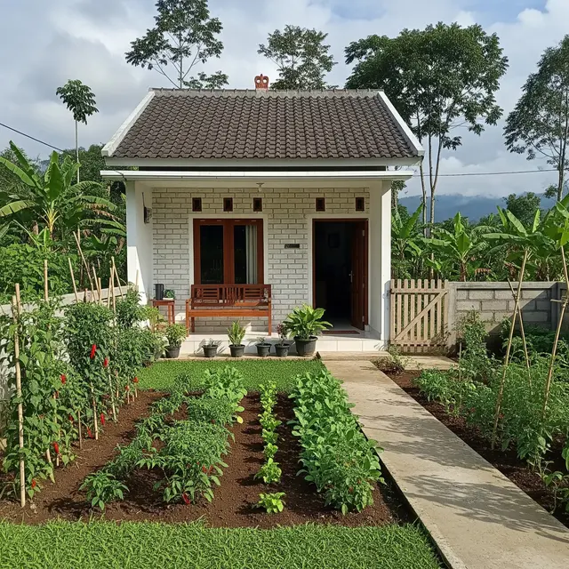 9 Desain Rumah Sederhana dengan Kebun Sayur, Harmoni Hunian Minimalis