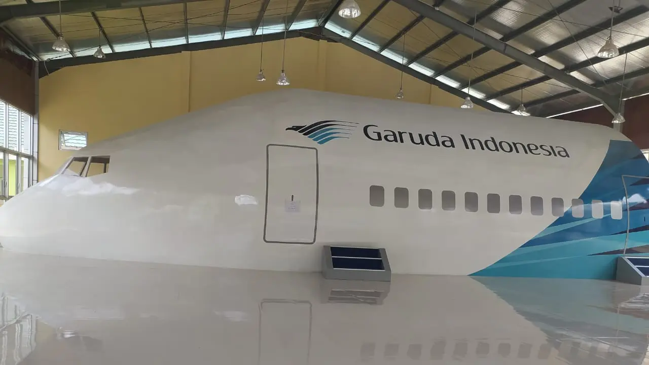 Potongan Pesawat Garuda Replika di Asrama Haji Gorontalo (fto:Arfandi Ibrahim/Liputan6.com)