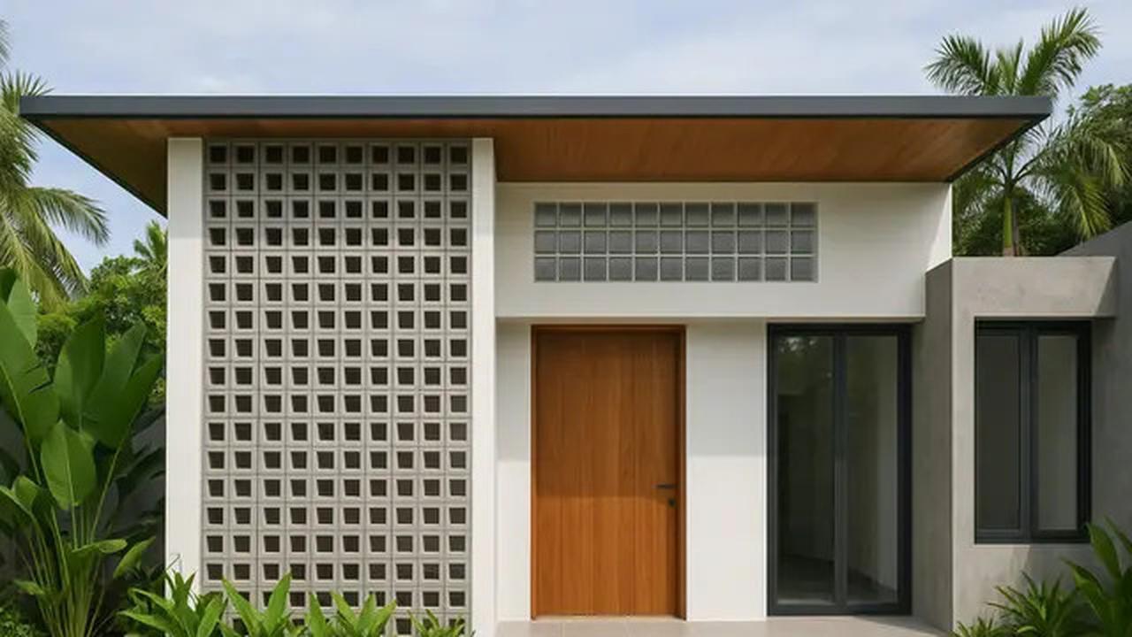 7 Model Rumah Minimalis Kombinasi Roster dan Glass Block, Hunian Cantik yang Hemat Energi