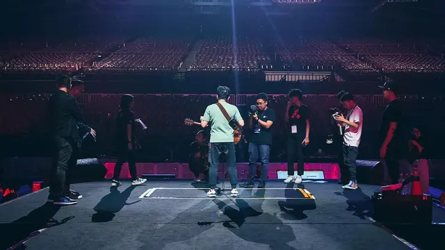 Moment sound check grup band NOAH sebelum konser di "the great journey of noah."