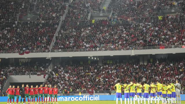 Laga uji coba internasional Maroko vs Brasil