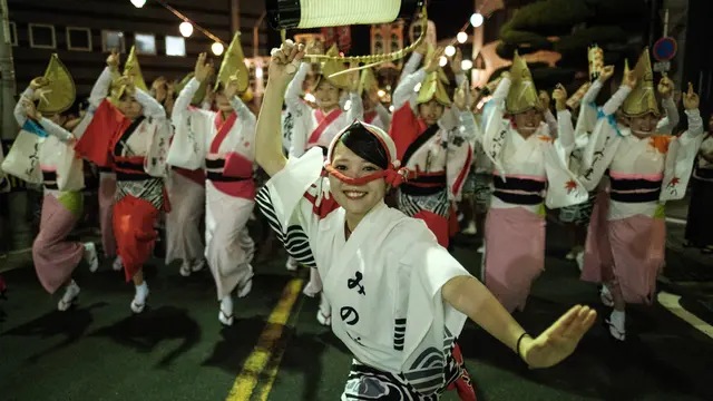 Keseruan Festival Tari Tradisional Jepang Awa Odori