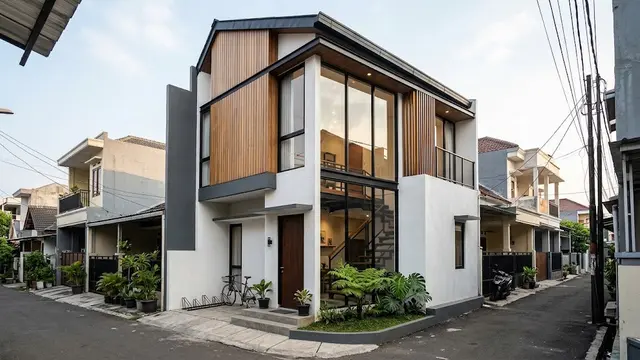 Rumah Split-Level dengan Mezzanine