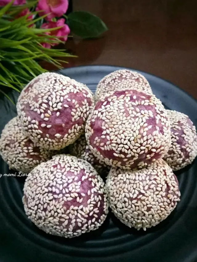 ilustrasi onde-onde ubi ungu/instagram: @resepbekalanak