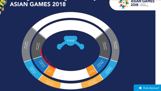 Tata bangku Closing Ceremony Asian Games 2018. Dok: Blibli.com