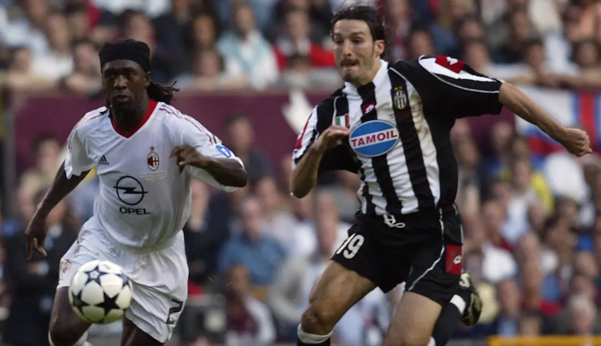 <p>Clarence Seedorf. Gelandang Belanda yang kini berusia 46 tahun dan telah pensiun pada Januari 2014 bersama Botafogo ini total 5 kali berlaga di final Liga Champions, 1 kali bersama Ajax Amterdam pada musim 1994/1995, 1 kali bareng Real Madrid (1997/1998) dan 3 kali bersama AC Milan (2002/2003, 2004/2005 dan 2006/2007). Ia berhasil memenangkan 4 di antaranya. Satu-satunya kekalahan di final terjadi di musim 2004/2005 saat AC Milan takluk dari Liverpool lewat adu penalti. (AFP/Odd Andersen)</p>