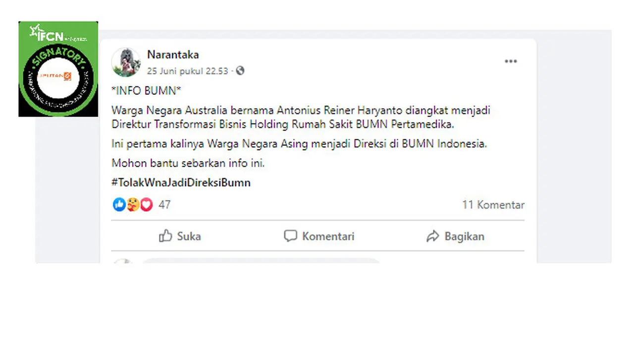 Penelusuran Klaim Pertama Kali WNA Diangkat Jadi Direksi BUMN