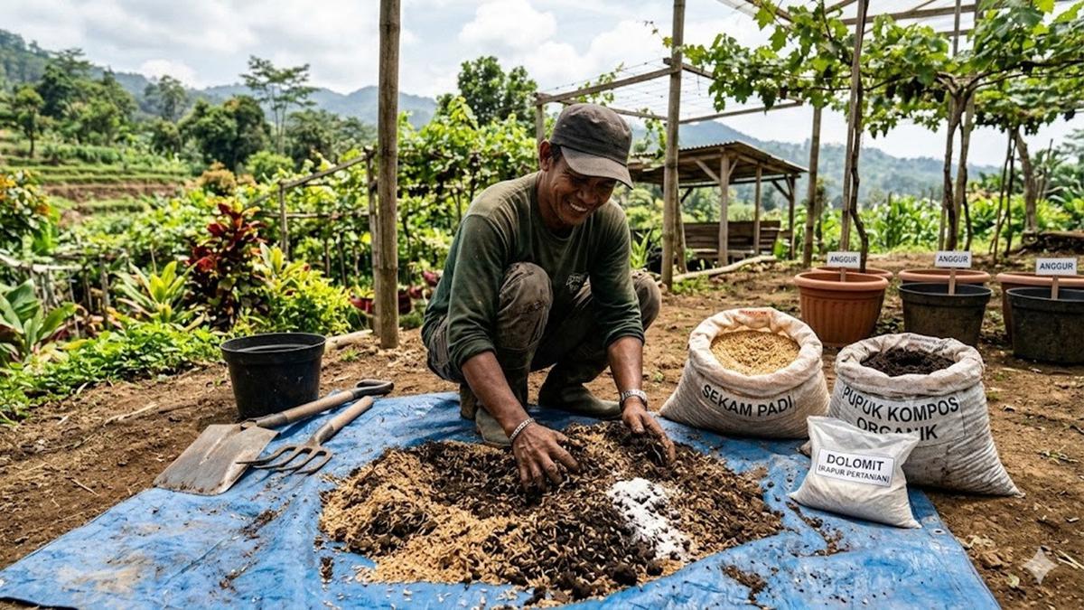 5 Media Tanam yang Cocok untuk Tanaman Anggur, Langkah Penting agar Cepat Berbuah dan Tak Busuk Akar