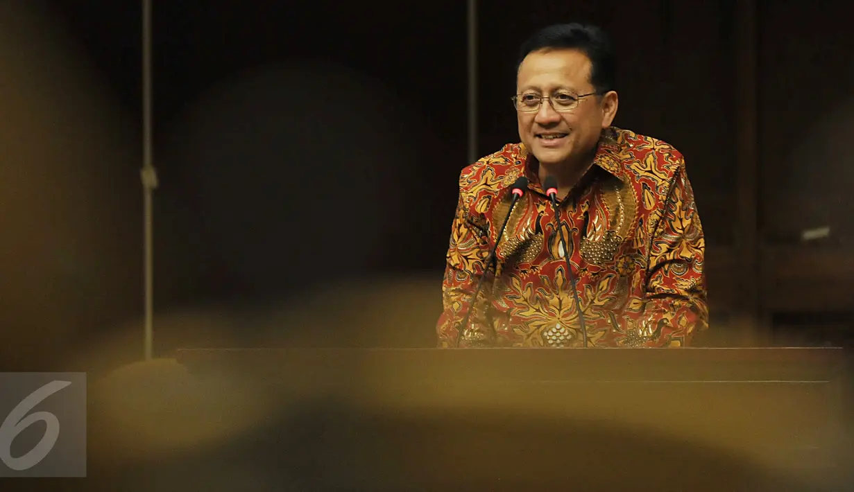 Ketua DPD RI Irman Gusman menjadi pembicara Focus Group Discussion dengan tema Membedah UU Tapera, Jakarta, (24/2).. (Liputan6.com/JohanTallo)