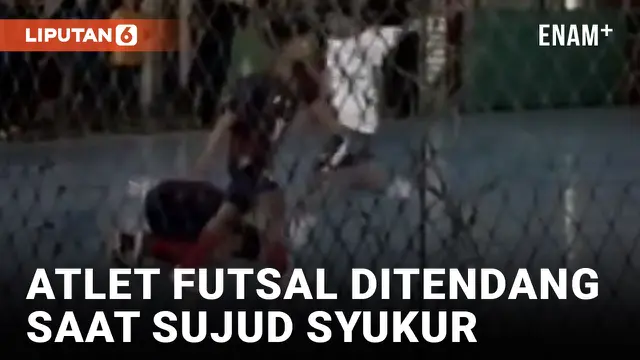 Atlet Futsal Blitar Ditendang Pemain Lawan Saat Sujud Syukur Rayakan Gol