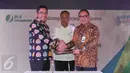 (Ki-ka) Dirut BPJS Ketenagakerjaan Elvyn G. Masassya, Menteri PUPR Basuki Hadimuljono dan Dirut BTN Maryono saat MoU pembiayaan rumah murah bagi peserta aktif di Jakarta, Selasa (27/10/2015).‎ (Liputan6.com/Angga Yuniar)