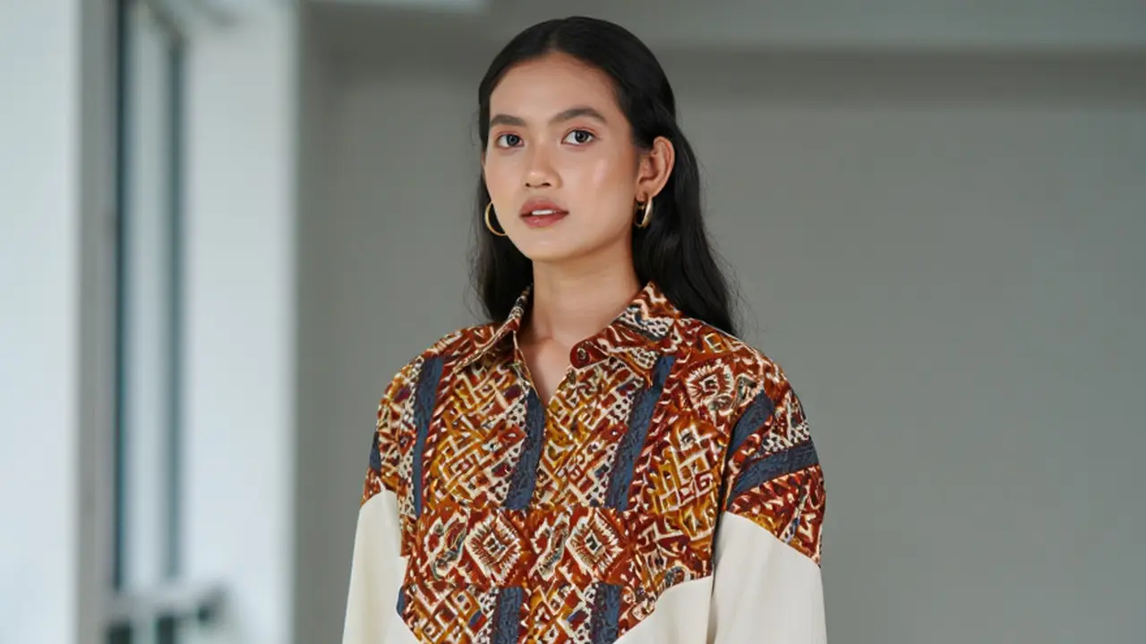 Long Dress Batik Oversized Tunik Asimetris Dailywear