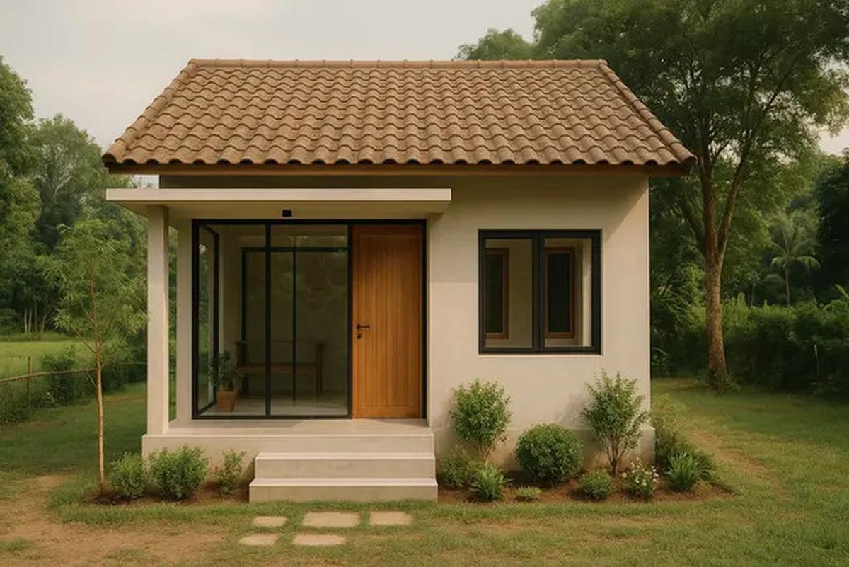 10 Desain Rumah Sederhana Minimalis 6x9 Meter di Desa dengan Teras dan Taman Mini, Referensi Hunian Asri 2025