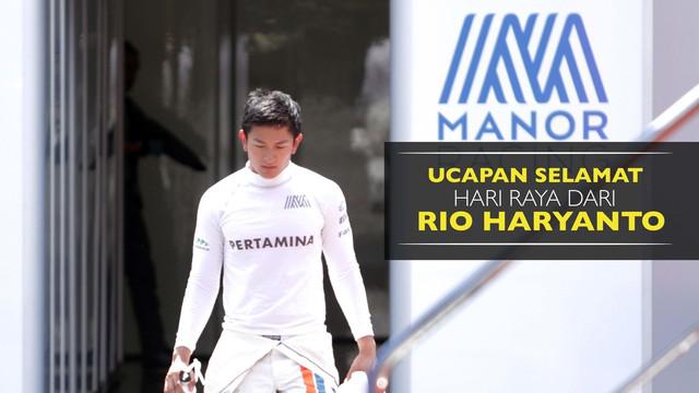 Rio Haryanto mengucapkan selamat hari raya Idul Fitri untuk sahabat Bola.com dan juga sahabat Rio.