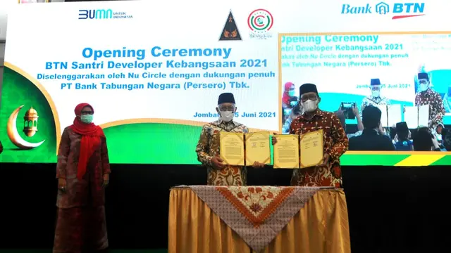 BTN menggandeng Pondok Pesantren Tebuireng di Jombang, Jawa Timur menggelar Pelatihan BTN Santri Developer Kebangsaan 2021