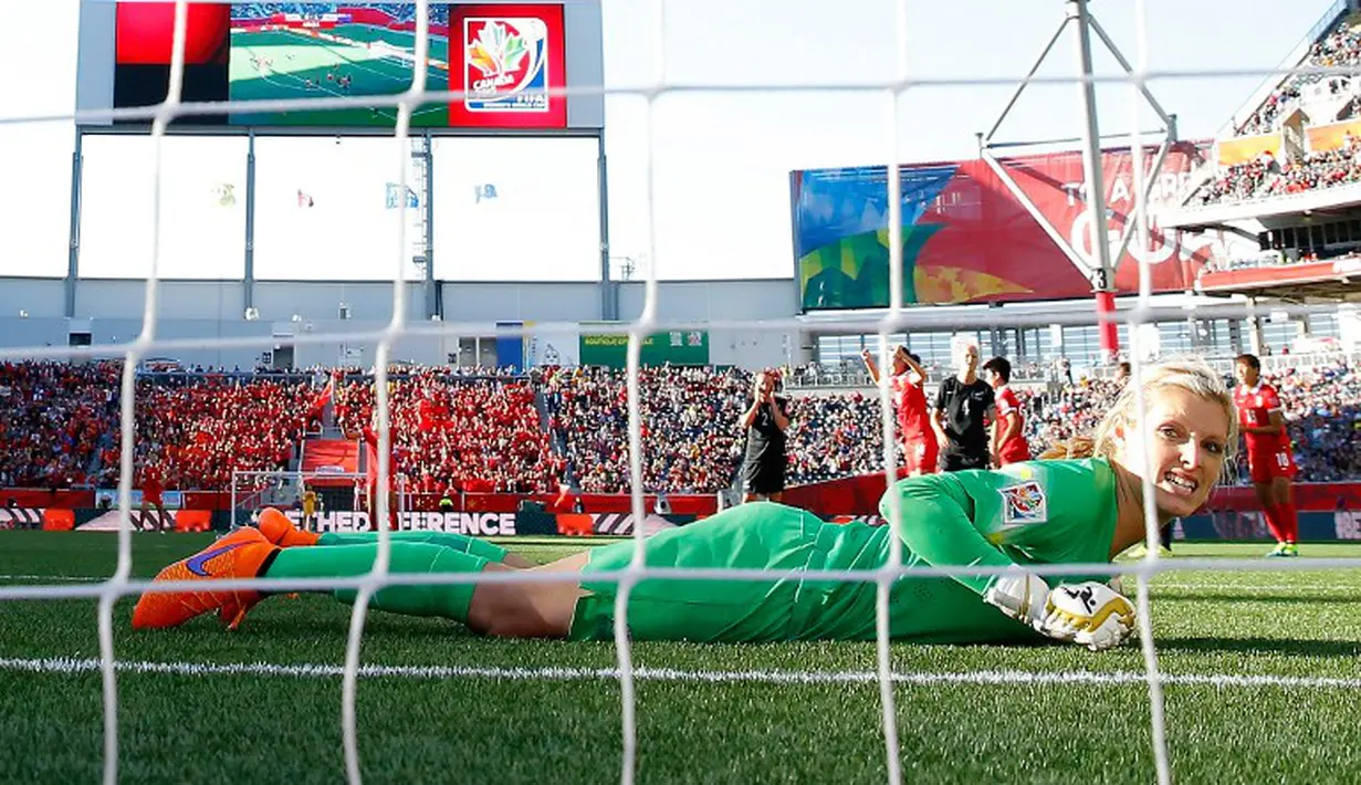 Erin Nayler saat memperkuat Selandia Baru di Piala Dunia Wanita 2015. (AFP)