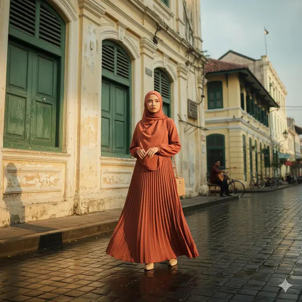 9 Gamis Set Hijab Syar'i Terbaru 2025, Outfit Simple Elegan untuk Harian