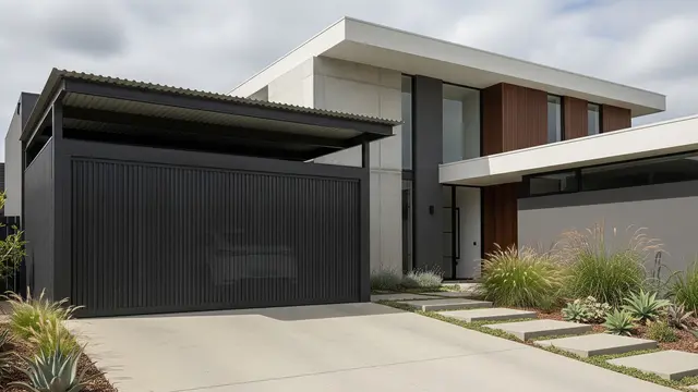 Model Carport dengan Rolling Door Anti Maling