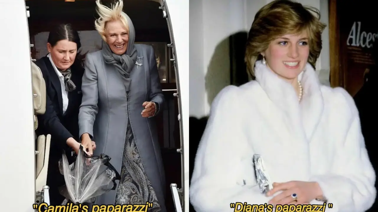 Viral Foto Paparazzi Putri Diana dan Ratu Camilla yang Nampak Berkebalikan. Banyak Foto Istri Raja Charles III yang Tak Siap, Sementara Ibu dari Pangeran William dan Pangeran Harry Lebih Banyak Tersenyum. (Sumber: TikTok @sabrina_alvess)