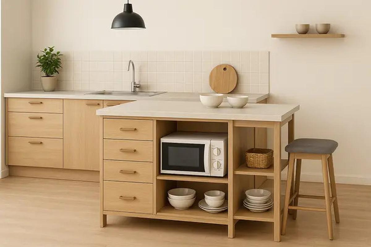 7 Model Kitchen Island di Dapur Kecil 2025, Solusi Fungsional &amp; Estetik