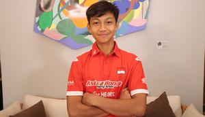 Kiandra Ramadhipa saat melakukan wawancara dengan Bola.com. (Abdul Aziz/Bola.com)