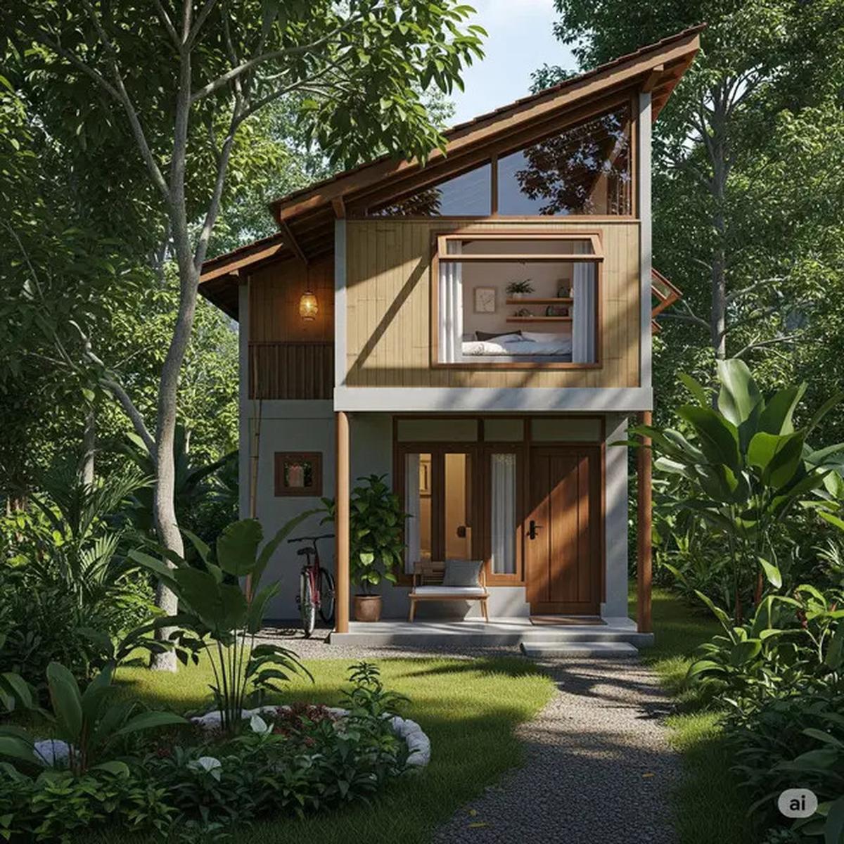10 Inspirasi Desain Rumah Sederhana 2 Lantai di Desa, Nyaman, Asri, dan Hemat Biaya
