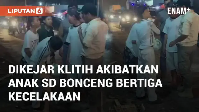 VIDEO: Viral Dikejar Klitih Akibatkan Anak SD Bonceng Bertiga Kecelakaan di Yogyakarta