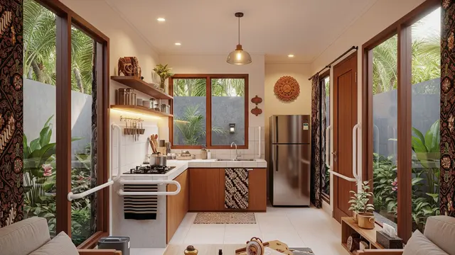 Rumah dengan Dapur Ringkas dan Terbuka