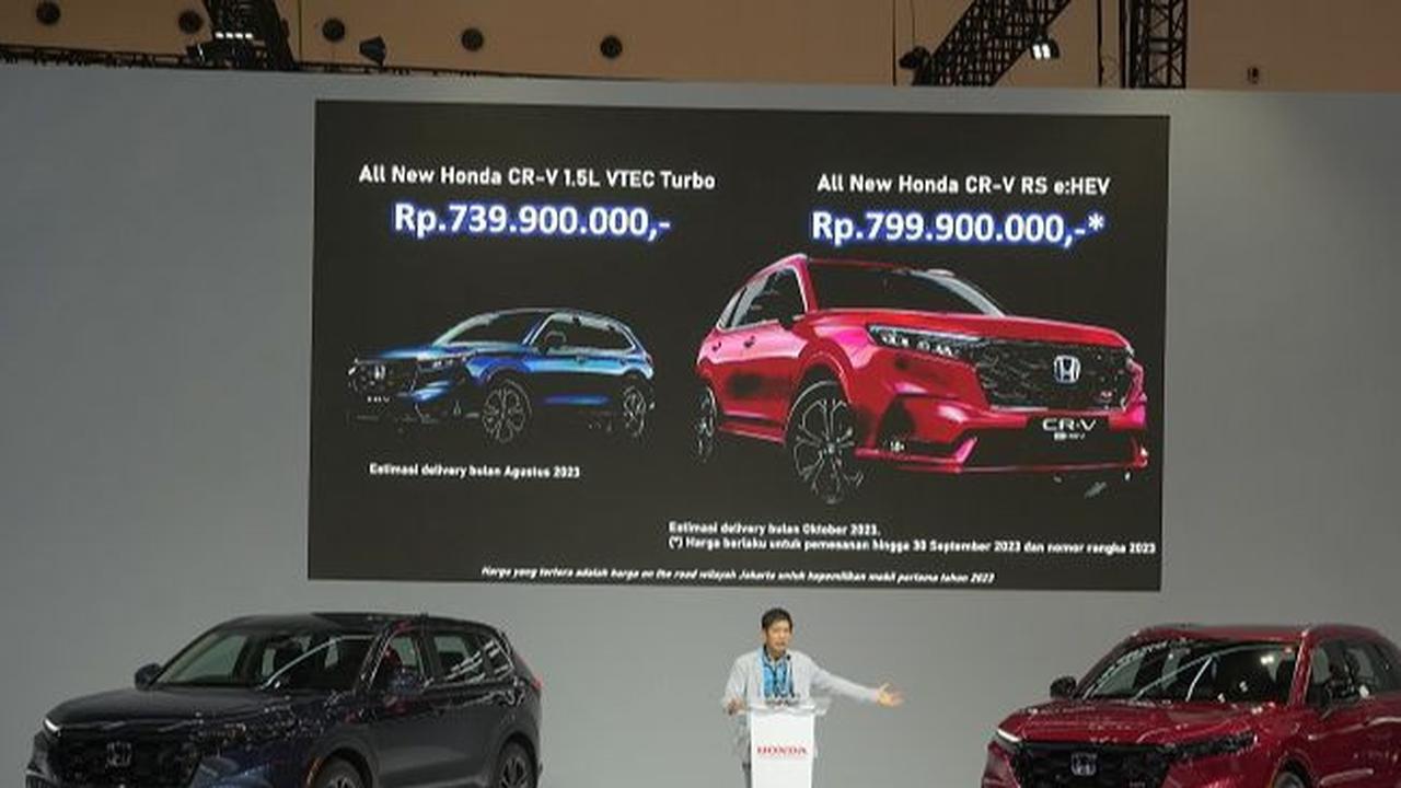 All New Honda CR-V ditawarkan dalam dua varian: 

1. All New CR-V 2.0L RS e:HEV (hybrid): Rp 799,9 juta 

2. All New Honda CR-V 1.5L Turbo: Rp 739,9 juta