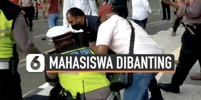 VIDEO: Oknum Polisi Banting Mahasiswa Hingga Pingsan, Pelaku Siap Bertanggung Jawab
