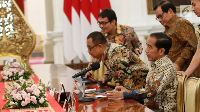 Presiden Jokowi Terima Pengurus Apindo di Istana Merdeka