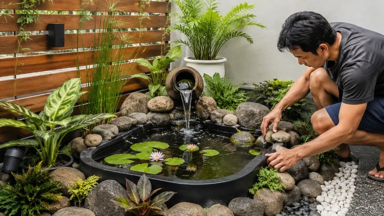 Cara Membuat Kolam Mini di Sudut Halaman Tanpa Menggali Tanah