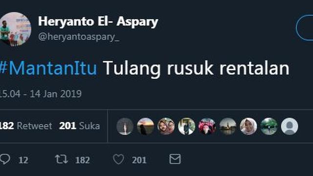 cuitan tentang mantan (foto: twitter/@HeryantoAspary_)