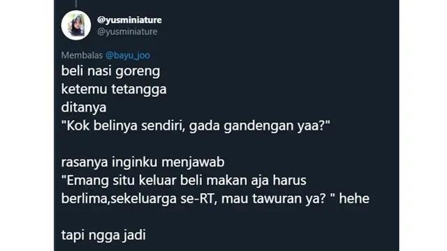 5 Drama Beli Nasi Ketemu Tetangga Ala Netizen Ini Bikin Senyum Tipis