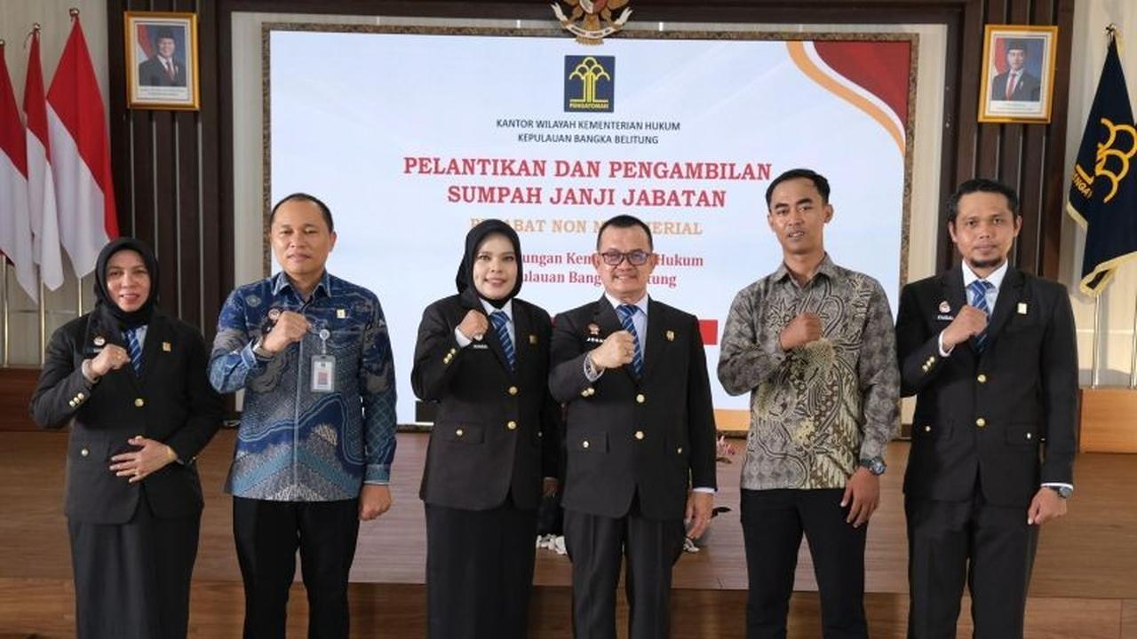 Kemenkum Babel Lantik Pejabat Nonmanajerial, Perkuat Kinerja ASN dan Integritas