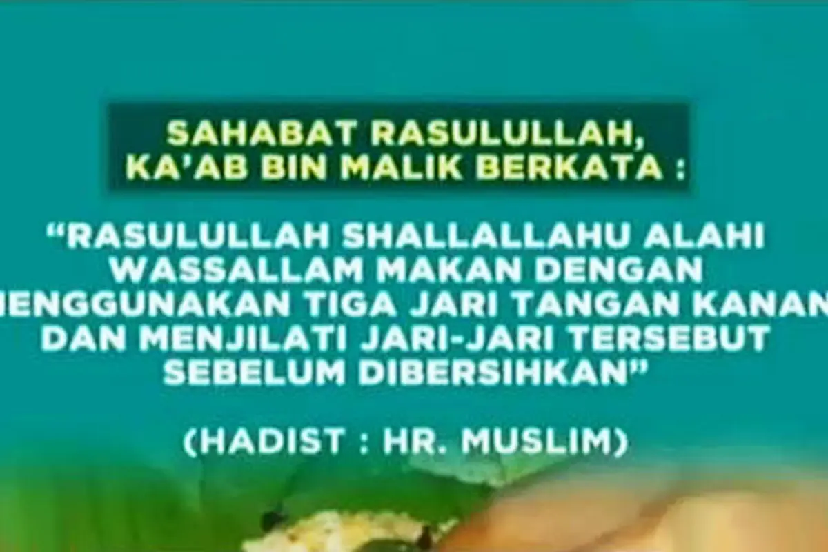 Karamah: Hikmah Makan dengan Tangan ala Nabi Muhammad SAW