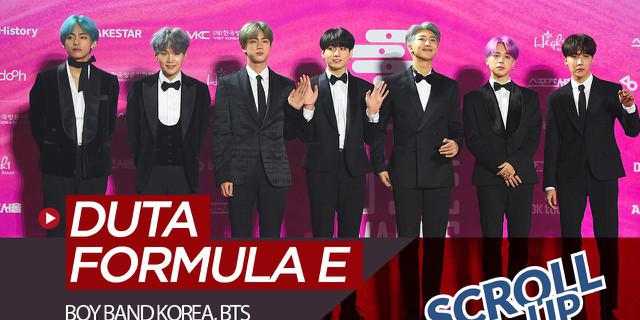 VIDEO: Boy Band Korea, BTS Jadi Duta Balapan Formula E