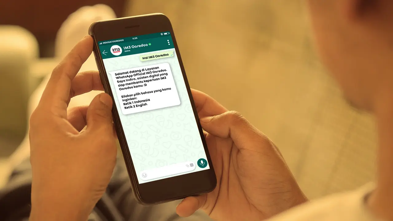 Akun WhatsApp resmi IM3 Ooredoo