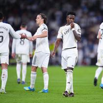 Vinicius Junior merayakan golnya ke gawang Deportivo Alaves, Rabu (22/4/2026) (AP Photo/Manu Fernandez)