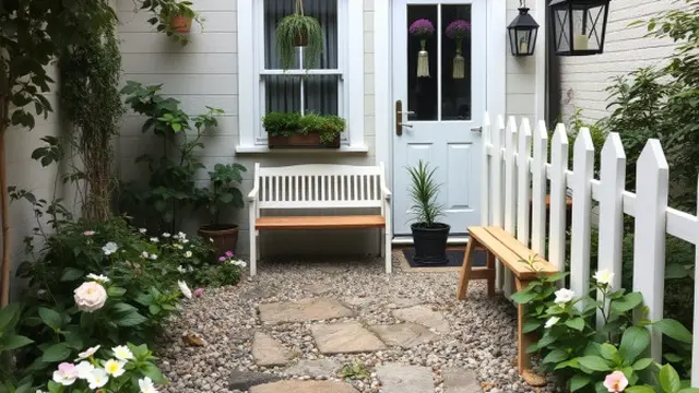 Desain Rumah Vintage Sederhana dengan Taman Minimalis