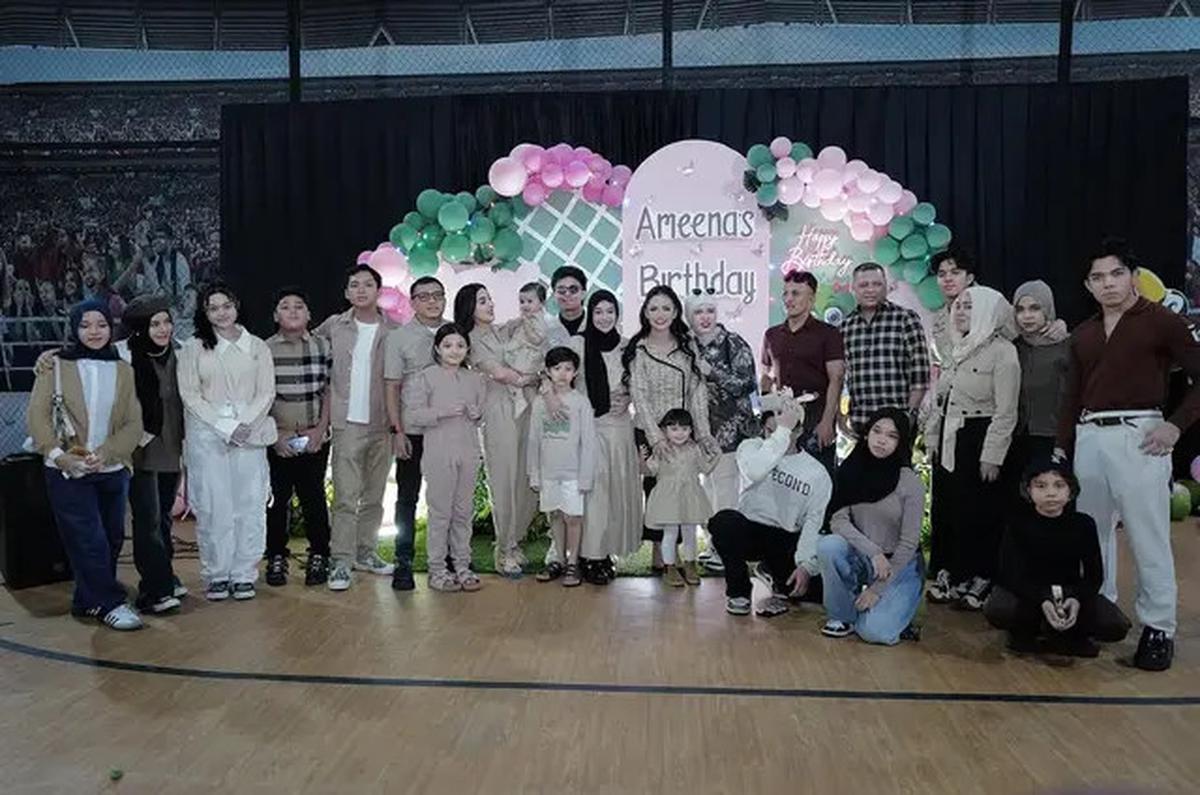 6 Momen Ultah Ameena ke-3 Tahun, Undang Anak Panti Asuhan hingga Kumpul Keluarga